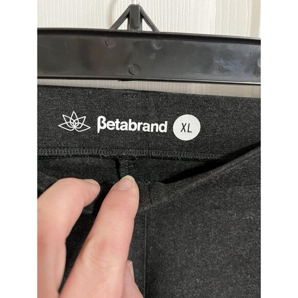 Betabrand Women's XL Gray Straight Leg Mid-Rise Dress Pants Faux Pockets - Picture 3 of 4